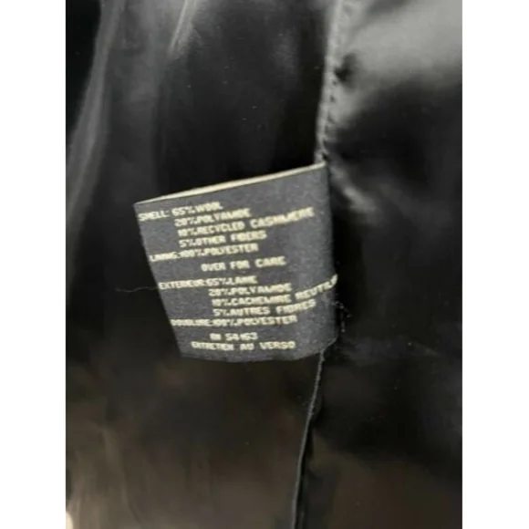 Cole Haan Black Cashmere, Wool High Mock Neck Overcoat Sz 10 Womens EUC - Picture 4 of 11